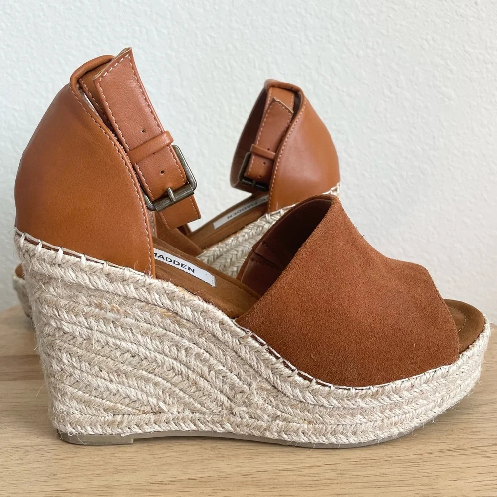 Steve Madden Jaylen Wedge Ankle Strap Espadrille Sandal